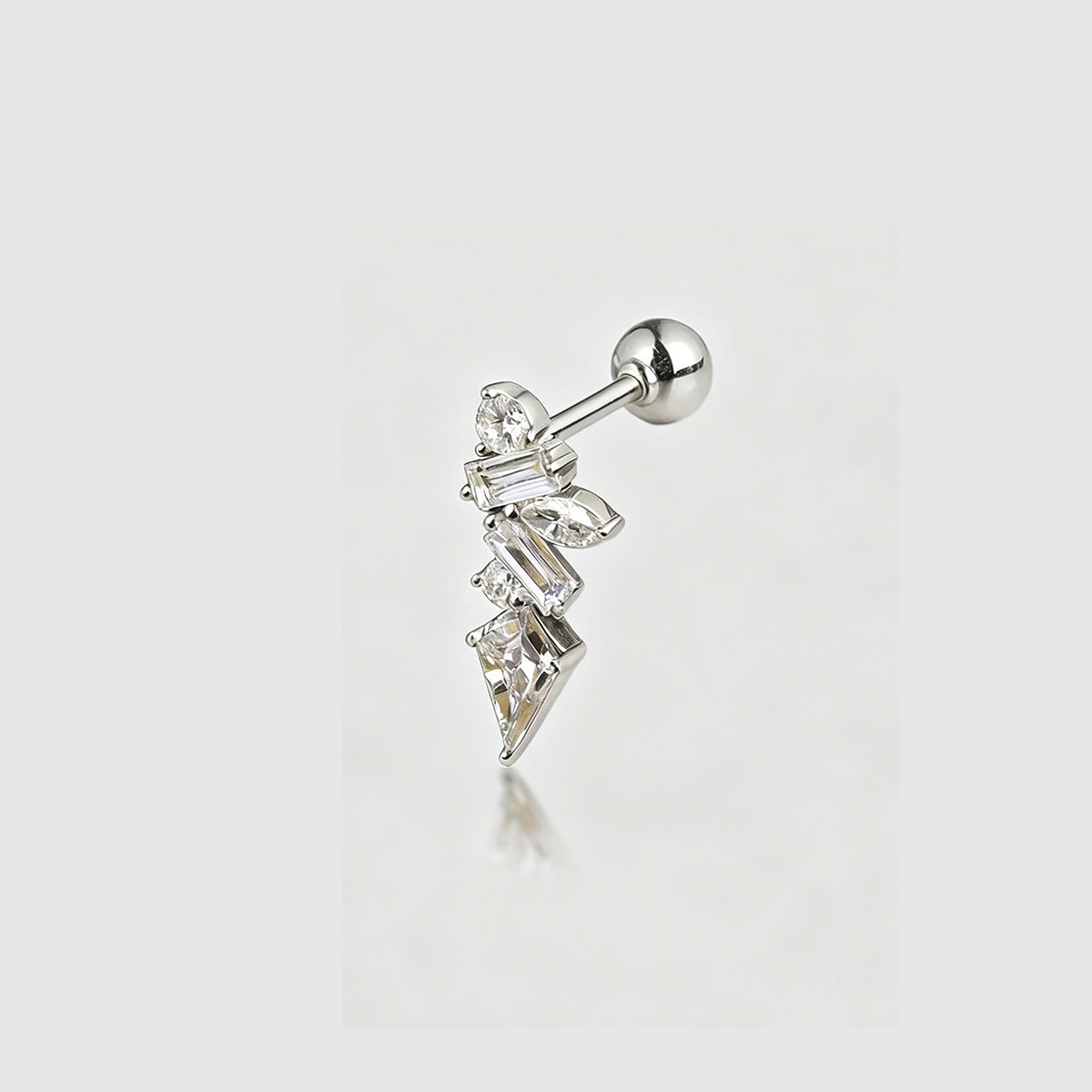 Multi Shape Lab grown Diamonds Antique Cluster Drop Earrings Set