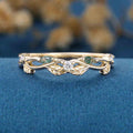 Baguette Moss Agate Matching Moissanite | Diamond Half Eternity Wedding Band (Copy)