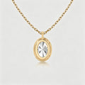 1.0 Carat  Oval Cut Lab grown diamond Pendant Necklace