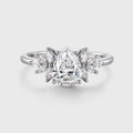 1.0CT~5.0ct Pear cut Lab Grown Diamond Cluster Engagement Ring