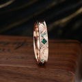 Nature Inspired Men's Diamonds Engagement Band | Solid gold Men Ring