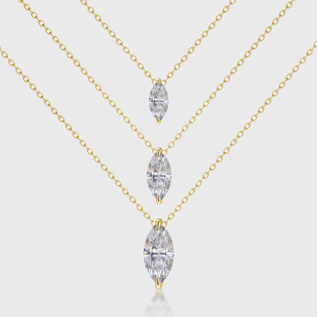 1.0 Carat Marquise Cut Lab grown diamond Pendant Necklace