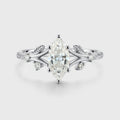 Nature Inspired Marquise cut Moissanite Engagement Ring