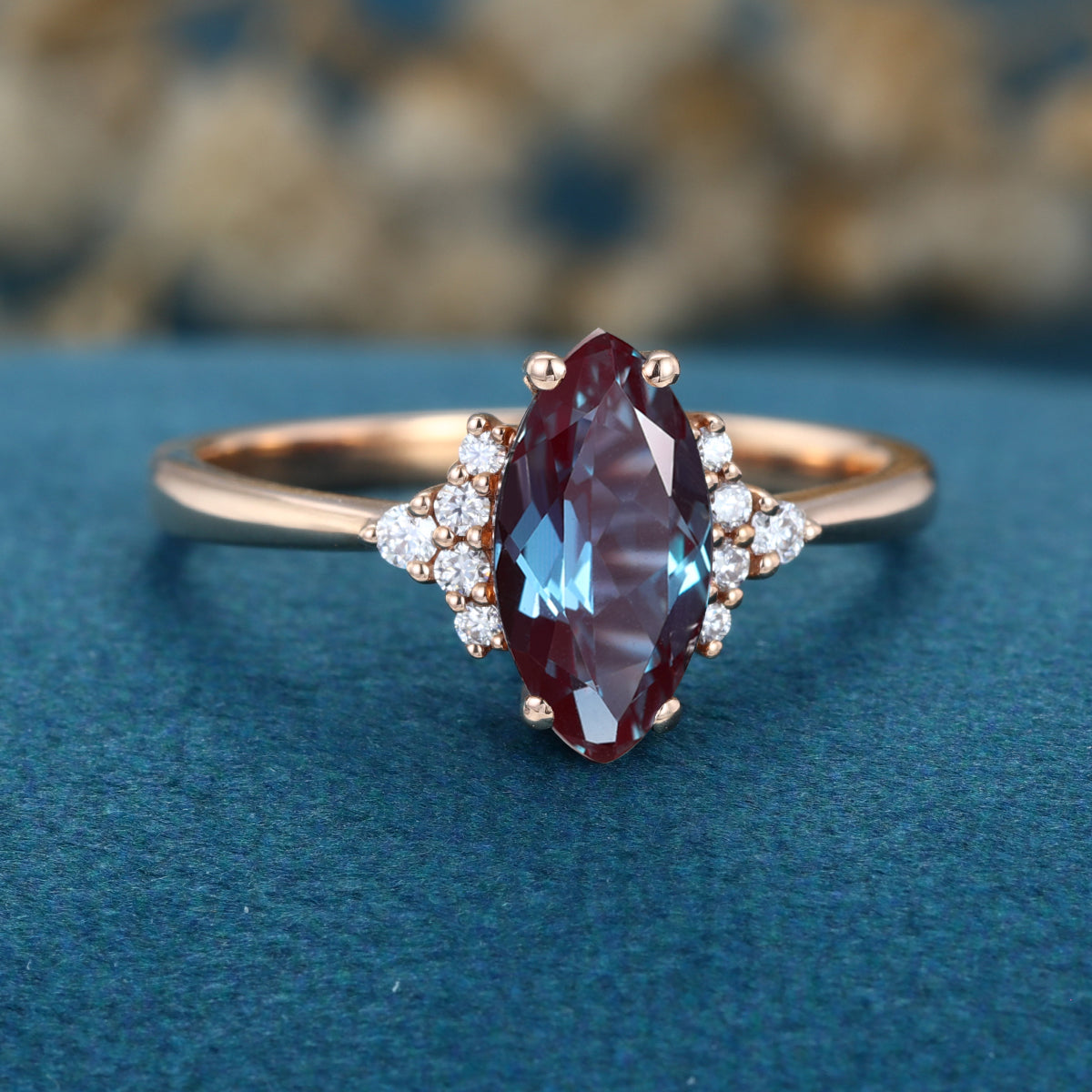 1.2Carat Marquise Cut Alexandrite Engagement Ring (Copy)
