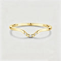 Moissanite | Diamond Curved Wedding Band
