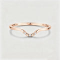 Moissanite | Diamond Curved Wedding Band