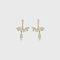 Multi Shape Lab grown Diamonds Antique Cluster Earrings Set