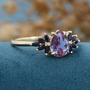 Pear cut Alexandrite Engagement ring 