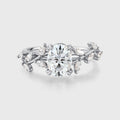 Nature Inspired Marquise cut Moissanite Solid Gold Engagement Ring