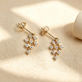 Round Lab grown Diamond Drop Earrings Set