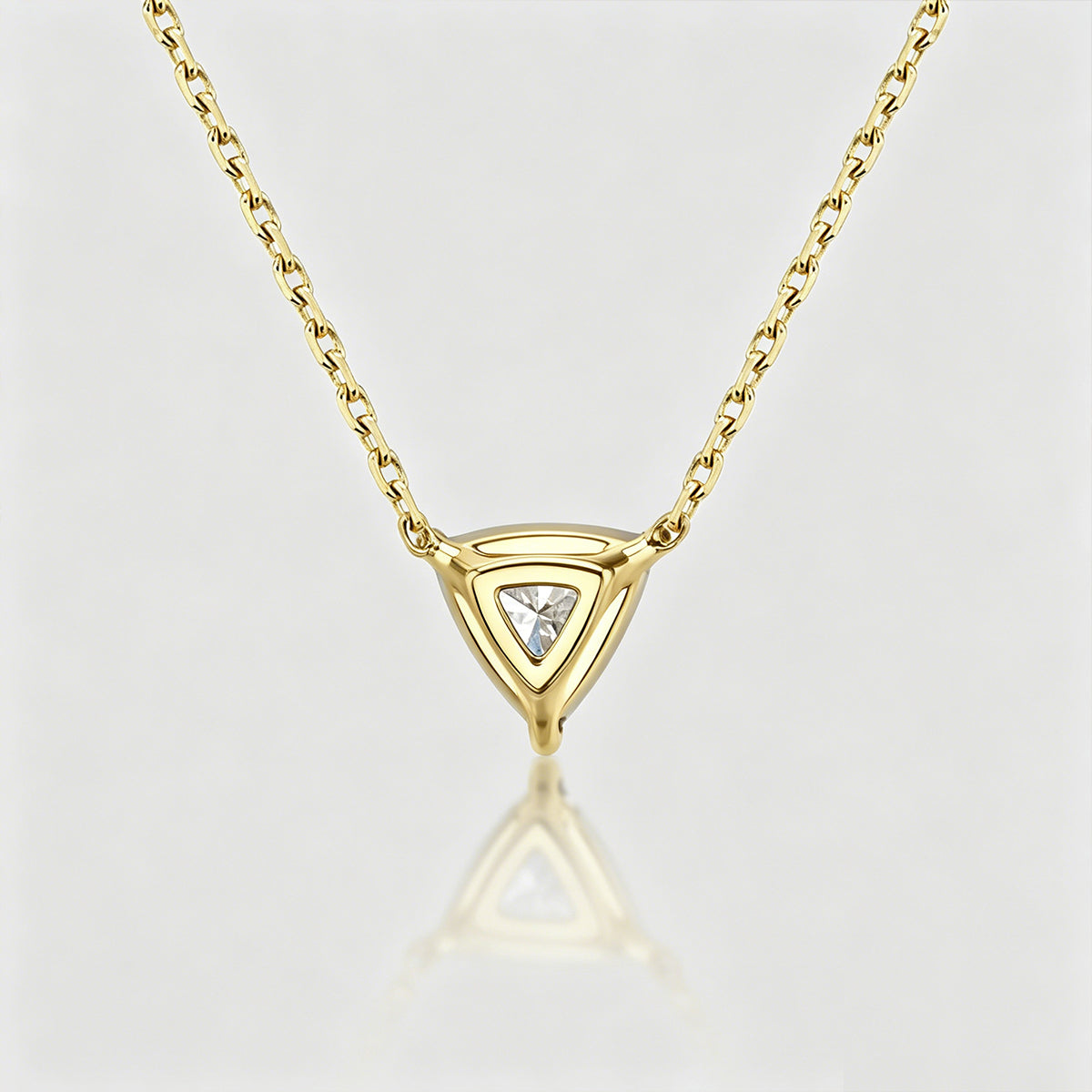 1.0 Carat Triangular Cut Lab grown diamond Pendant Necklace
