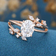 Oval cut Moissanite Engagement ring