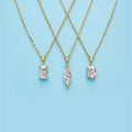 1.0 Carat Marquise Cut Lab-grown Diamonds Pendant Necklace