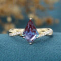 Kite Cut Alexandrite Engagement Ring