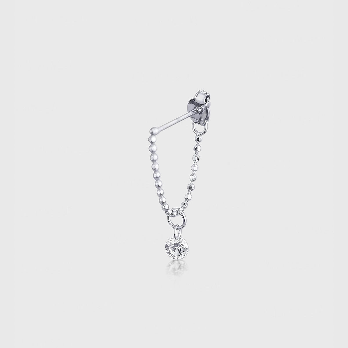Round Lab grown Diamonds Chain Earrings Set