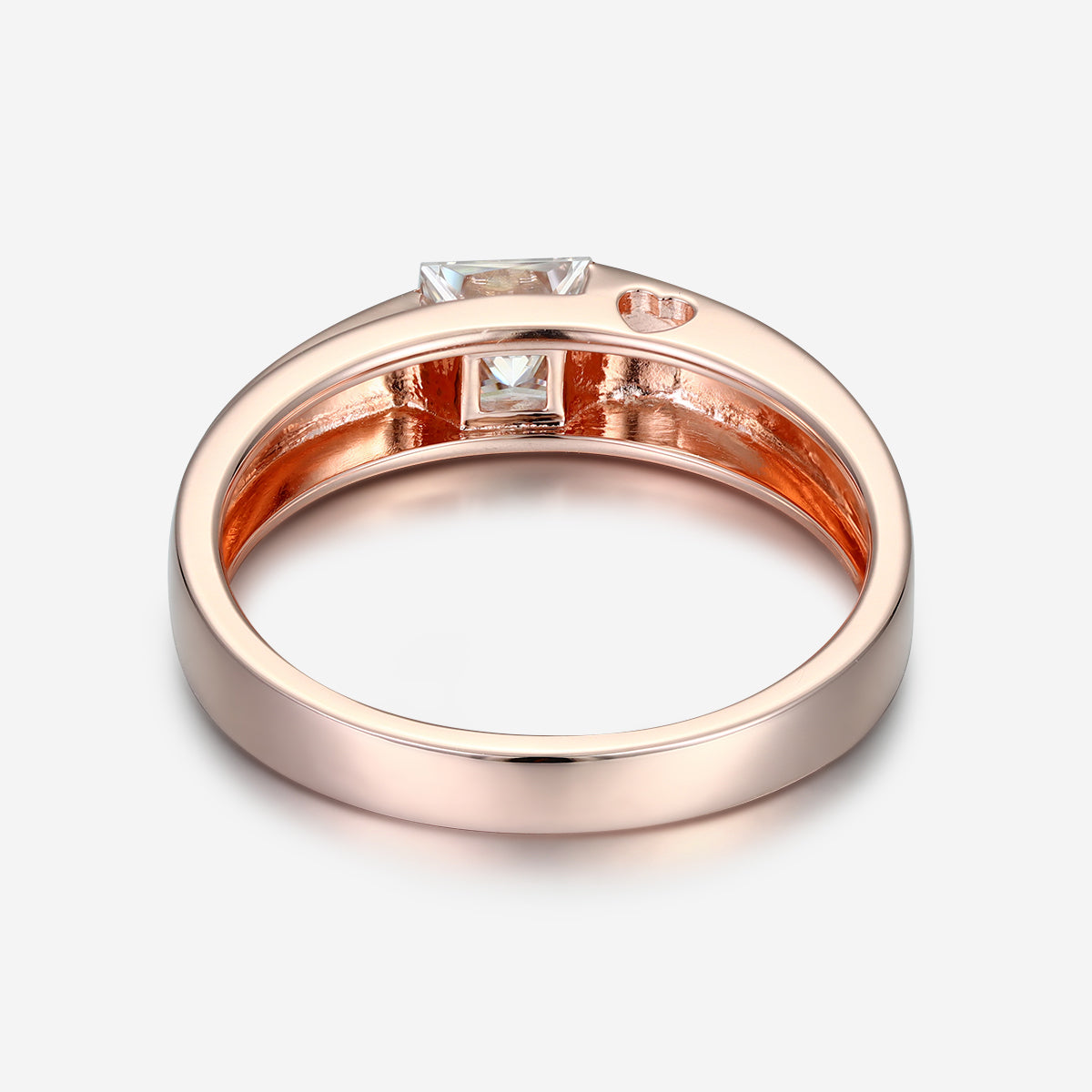 Princess Cut Moissanite Statement Ring • Mens Wedding Band (Copy)