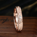 Nature Inspired Men's Diamonds Engagement Band | Solid gold Men Ring