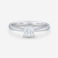 Princess cut Moissanite Solitaire Engagement ring