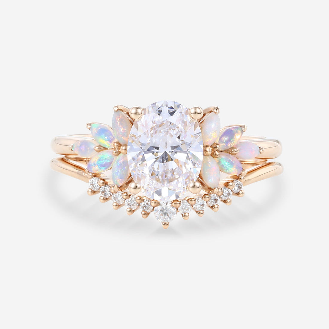 Oval cut 1.0 Carat Lab-Grown Diamond Wedding Bridal set (Copy)