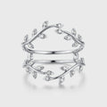 Nature Inspired moissanite | Diamonds Leaf branch stacking Gold wedding ring