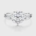 Round Cut Moissanite Wedding Bridal Set