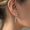 Round Lab grown Diamonds Drop Earrings Set