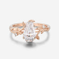 Natural Inspired Coffin Cut Moissanite Engagement Ring
