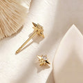 Round cut Lab grown Diamonds Star Drop Earrings Set