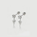 Kite cut Lab grown Diamonds Minimalist Drop Earrings Set