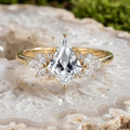 1.0CT~3.0CT Kite cut Lab grown Diamond Cluster Engagement Ring
