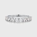 Half Eternity Baguette cut Moissanite | Diamonds Stacking Wedding Band