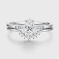 Pear Cut Moissanite Engagement ring Bridal Set