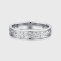 Nature Inspired Men's Diamonds Engagement Band | Solid gold Men Ring