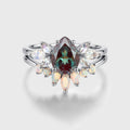 Pear Cut Lab Alexandrite Ring set