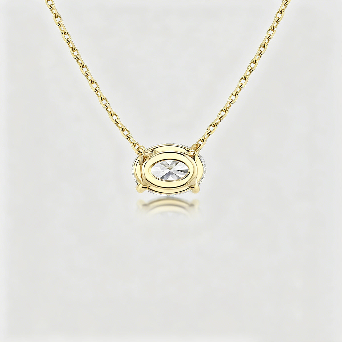 1.0Carat Oval Cut Lab grown diamond Pendant Necklace