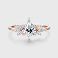 1.0CT~3.0CT Kite cut Lab grown Diamond Cluster Engagement Ring
