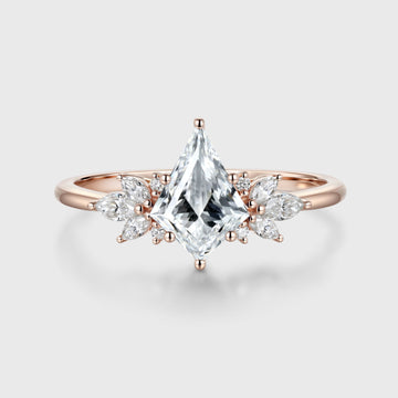 1.0CT~3.0CT Kite cut Lab grown Diamond Cluster Engagement Ring
