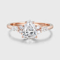 1.0CT~5.0ct Pear cut Lab grown Diamond Cluster Engagement Ring