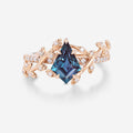 Kite Cut Alexandrite Engagement Ring