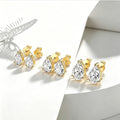 Pear Moissanite Minimalist Studs Earrings Set