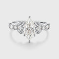 Marquise cut Moissanite Engagement Ring