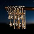 Pear Lab grown Diamonds Hoop Earrings Set