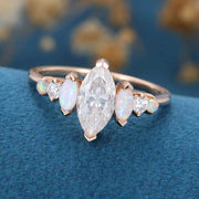 Marquise Moissanite Cut Engagement ring