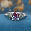 Pear cut Alexandrite Engagement ring