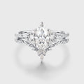 Marquise cut Moissanite Side Stone Wedding Bridal Set