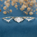 Oval cut 1.5Carat Lab grown Diamond Wedding bridal set
