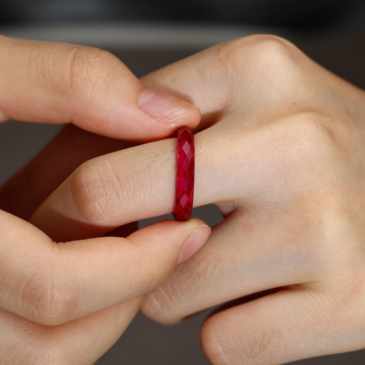 Lab-grown Ruby  Ring