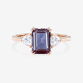 2.0Carat Emerald Cut Alexandrite Engagement Ring