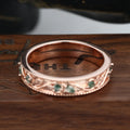 Luxury Men's Moss Agate Engagement Band - Solid gold men ring
