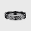 Nature Inspired Men's Diamonds Engagement Band | Solid gold Men Ring